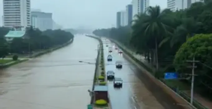 Marginal Tietê alagada