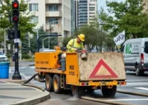 orientação de limpeza de ruas por concreteiras